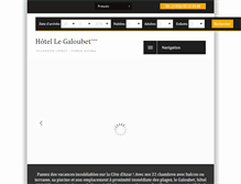 Tablet Screenshot of hotellegaloubet.com